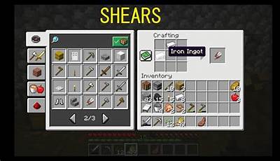 Minecraft How To Make Shears