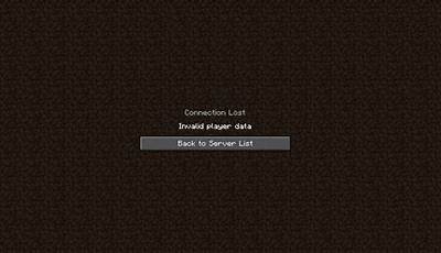 Minecraft Invalid Player Data Single Player