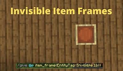 Minecraft Invisible Item Frame