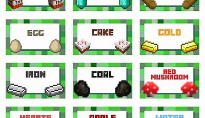 Minecraft Labels For Food