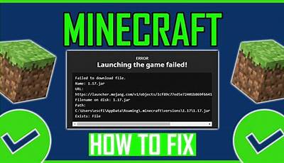 Minecraft Launching The Game Failed