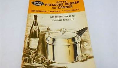 Mirro Matic Pressure Canner Manual