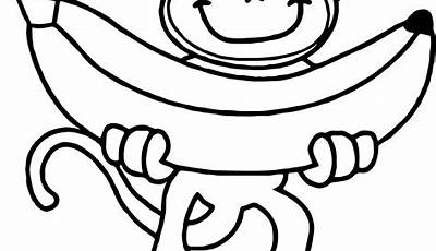 Monkey Printable Coloring Pages