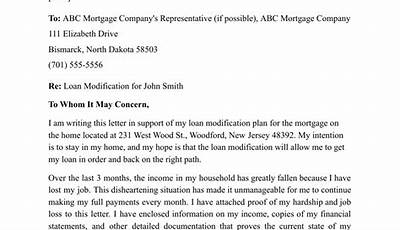 Mortgage Hardship Letter Sample