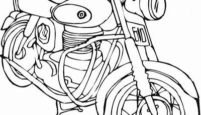 Motorcycle Printable Coloring Pages