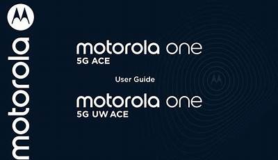 Motorola One 5G Ace Manual Pdf