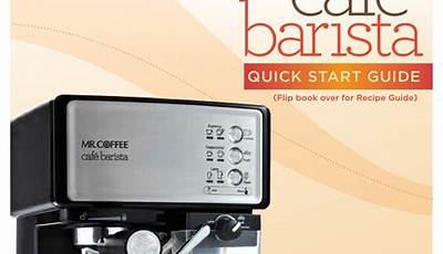Mr Coffee Café Barista Manual
