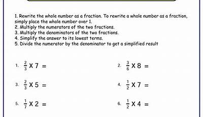 Multiplying Fraction By Whole Number Worksheet