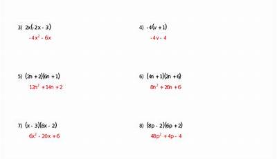 Multiplying Polynomials Worksheet Algebra 1