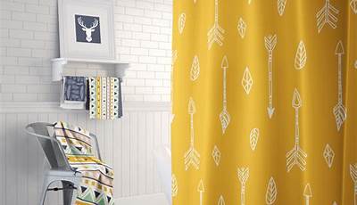 Mustard Yellow Shower Curtain