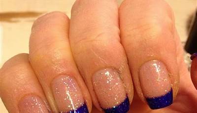 Nails With Blue Tips French Manicures