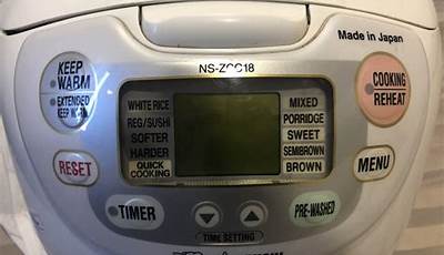 Neuro Fuzzy Rice Cooker Manual