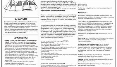 Northwest Territory Tent Instruction Manual