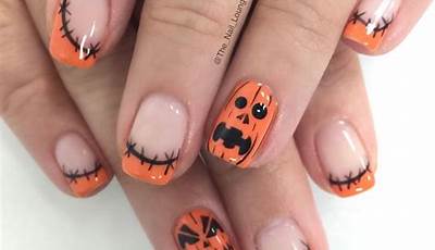 October Nails Halloween Orange