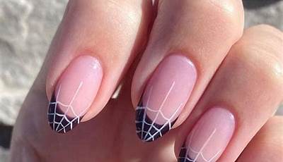 October Nails Spider Web