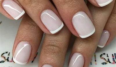 Off White French Tips Nails