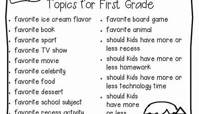 Opinion Writing Prompts For 3Rd Grade