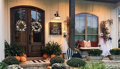 Organic Modern Fall Porch Decor