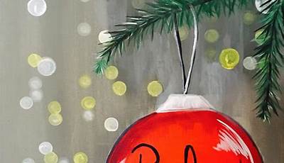 Painting Ideas On Canvas Winter Christmas Ornament