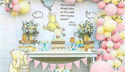 Pink And Yellow Winnie The Pooh Baby Shower Ideas