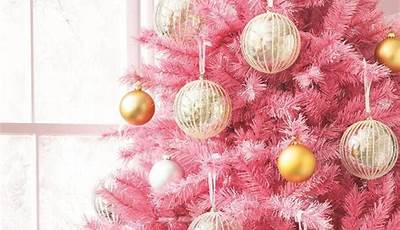 Pink Christmas Tree Computer Wallpaper