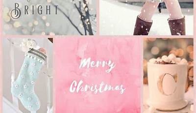 Pink Christmas Wallpaper Collage