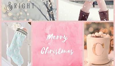 Pink Christmas Wallpaper Laptop Collage