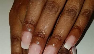 Pink French Tips On Brown Skin