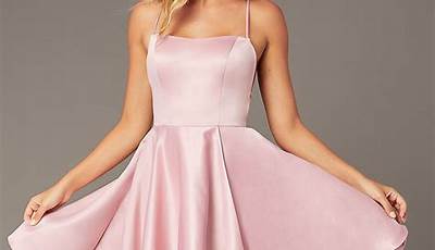 Pink Hoco Dress Short Flowy