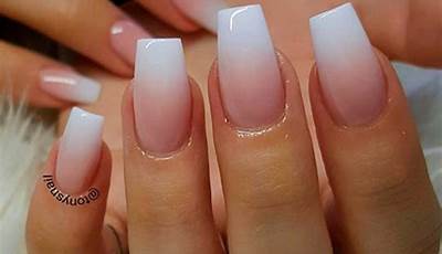 Pink Ombre Nails French Tips