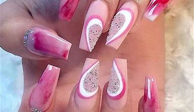 Pink Valentines Nails Unique