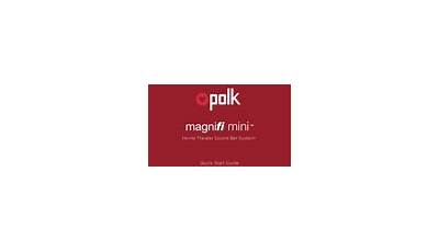 Polk Magnifi Mini Manual