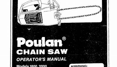 Poulan Pro Chainsaw Manual