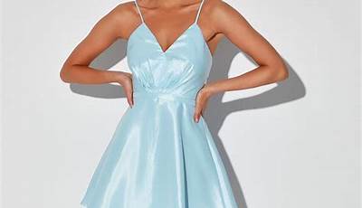 Powder Blue Hoco Dress