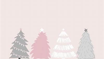 Preppy White Christmas Tree Wallpaper