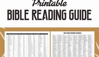 Printable Bible Reading Plans