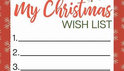 Printable Christmas Wish List