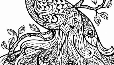 Printable Coloring Pages Of Peacocks