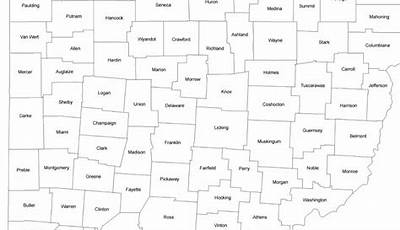 Printable County Map Of Ohio