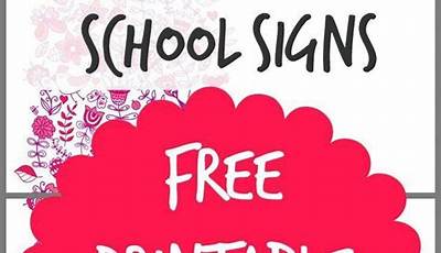 Printable First Day Of School Sign