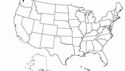 Printable Map Of Usa Blank