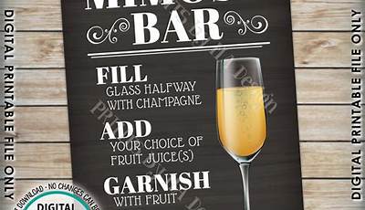 Printable Mimosa Bar Sign