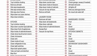 Printable Move Out Cleaning Checklist