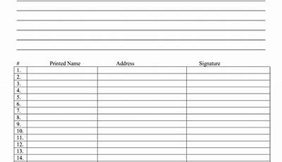 Printable Neighborhood Petition Template