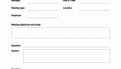 Printable One On One Meeting Template Excel