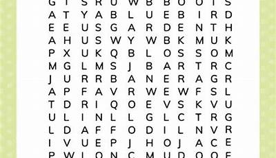 Printable Spring Word Search