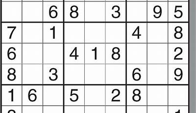 Printable Sudoku Medium Level