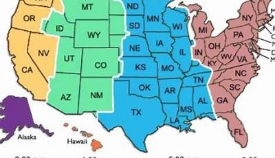Printable Time Zone Map Of Usa