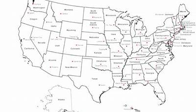 Printable Us Map With Capitals