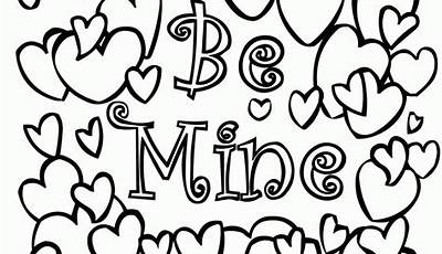 Printable Valentine Coloring Page